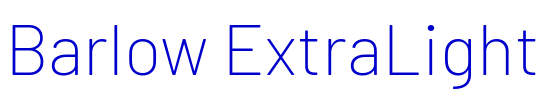Barlow ExtraLight font